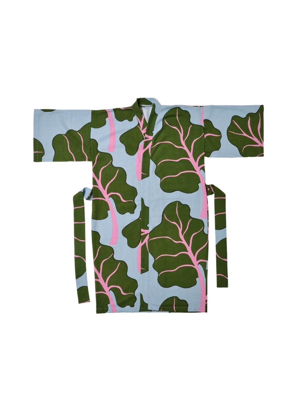 marimekko x ikea limited edition bastua rhubarb leaf kimono robe